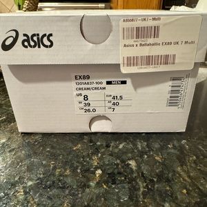 ASICS EX89 Ballaholic, new with tags, size US 8, cream/offwhite color
